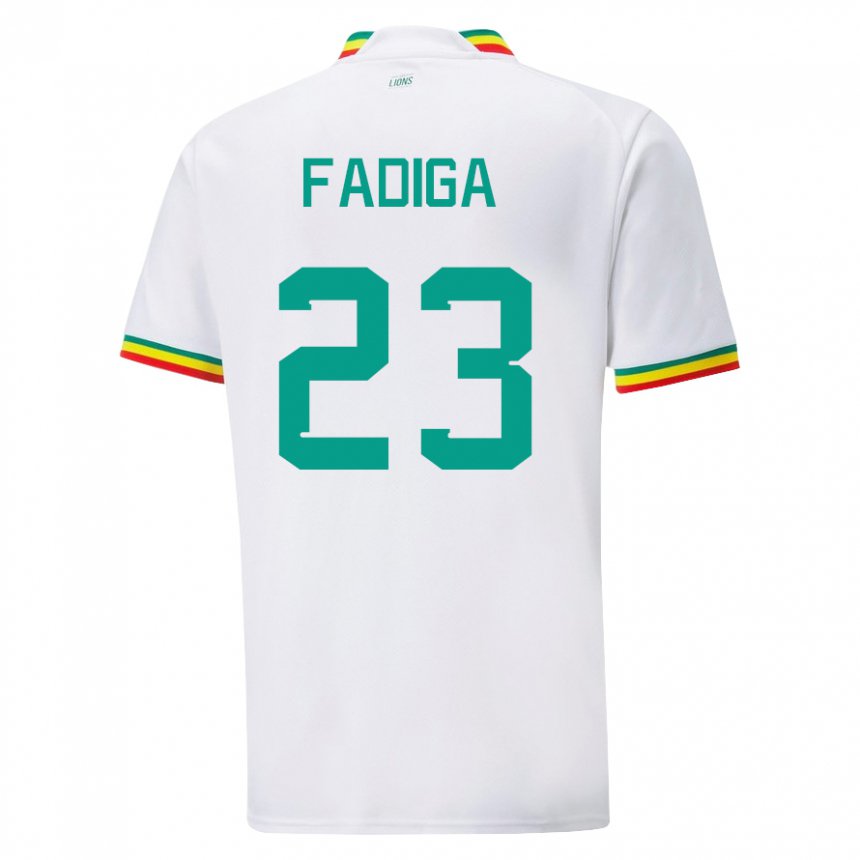 Kobiety Senegalu Noah Fadiga #23 Biały Domowa Koszulka 22-24 Koszulki Klubowe