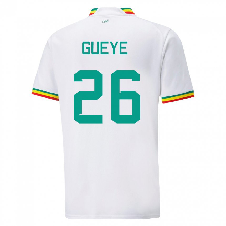 Kobiety Senegalu Pape Gueye #26 Biały Domowa Koszulka 22-24 Koszulki Klubowe