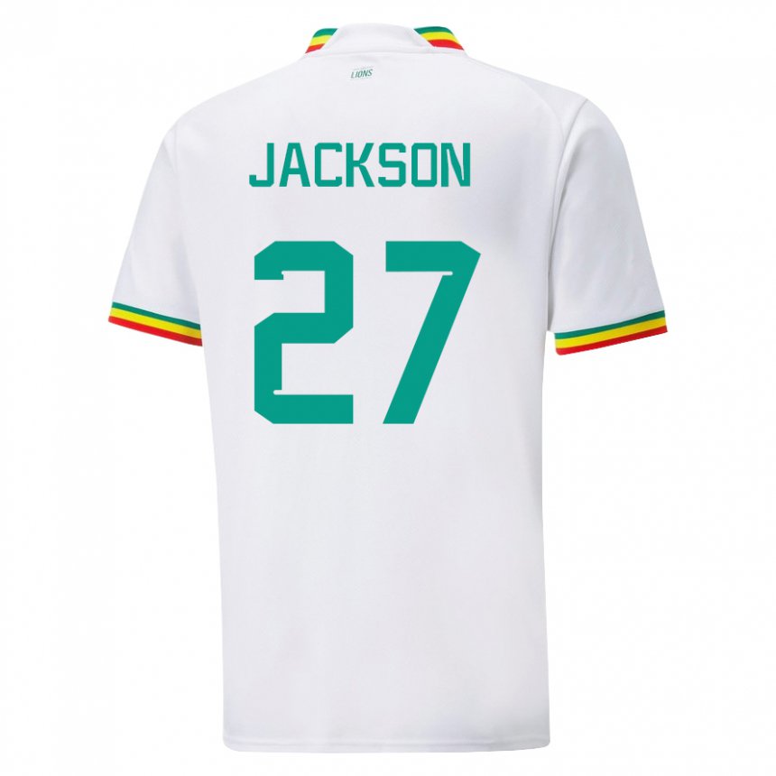 Kobiety Senegalu Nicolas Jackson #27 Biały Domowa Koszulka 22-24 Koszulki Klubowe