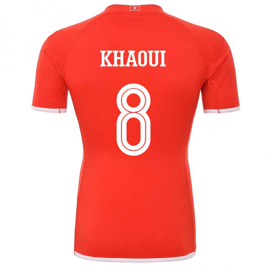 Kobiety Tunezji Saif Eddine Khaoui #8 Czerwony Domowa Koszulka 22-24 Koszulki Klubowe