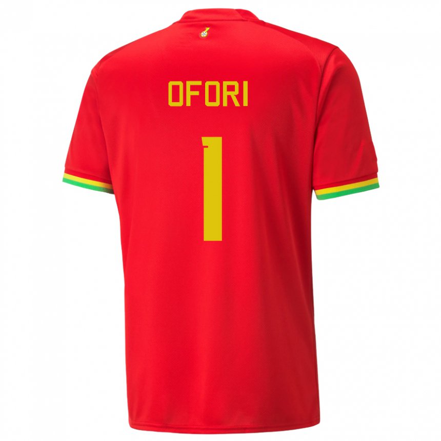 Kobiety Ghany Richard Ofori #1 Czerwony Wyjazdowa Koszulka 22-24 Koszulki Klubowe