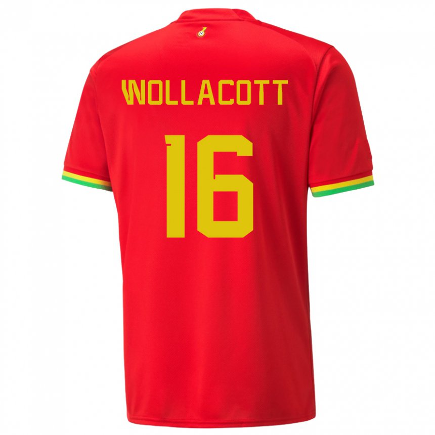 Kobiety Ghany Joe Wollacott #16 Czerwony Wyjazdowa Koszulka 22-24 Koszulki Klubowe