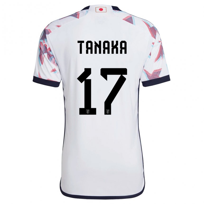 Kobiety Japonii Ao Tanaka #17 Biały Wyjazdowa Koszulka 22-24 Koszulki Klubowe