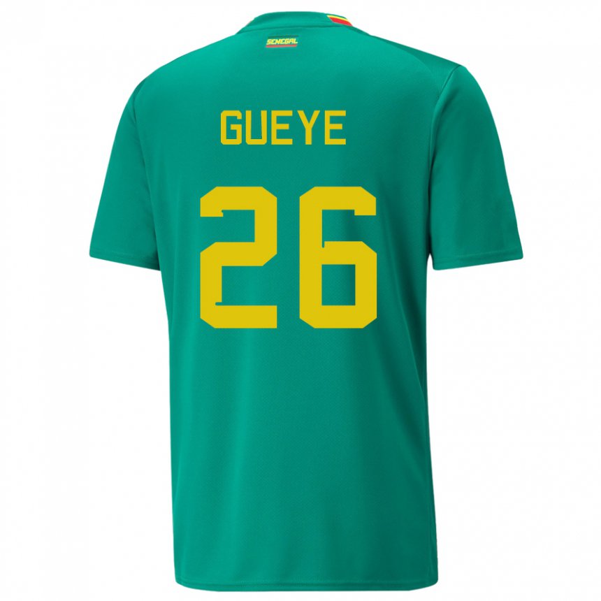 Kobiety Senegalu Pape Gueye #26 Zielony Wyjazdowa Koszulka 22-24 Koszulki Klubowe