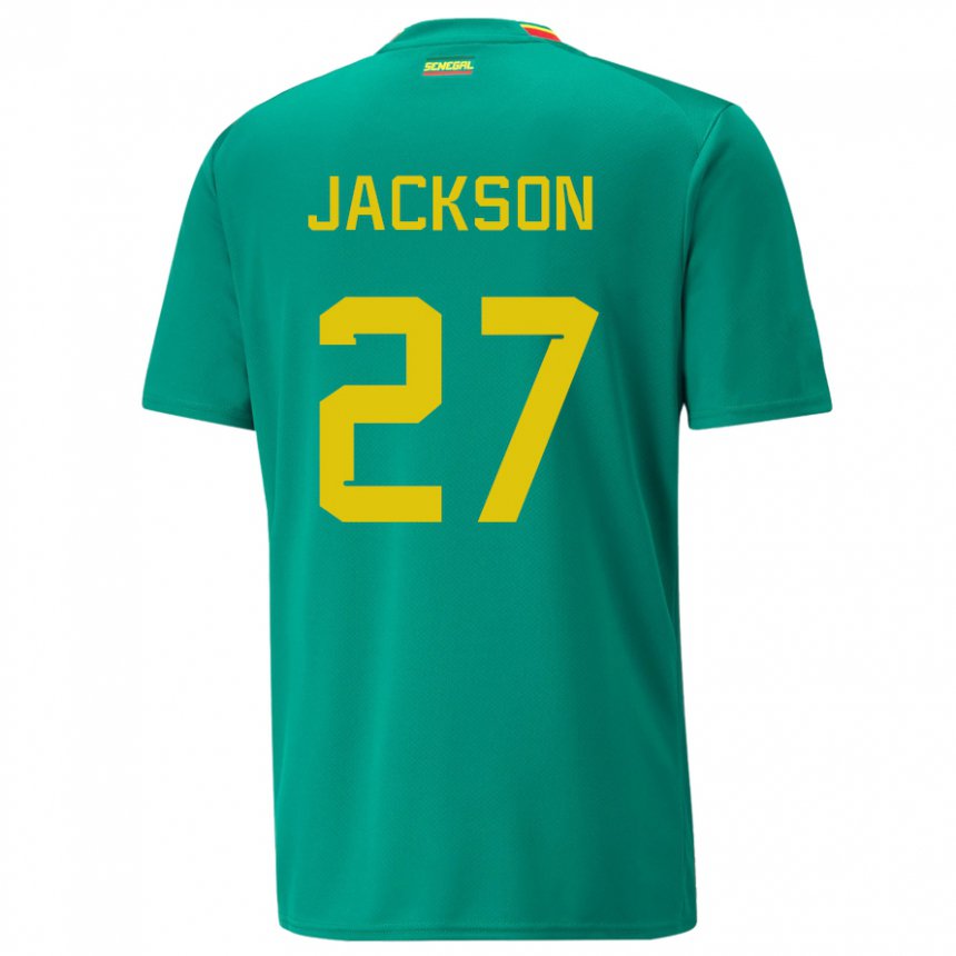 Kobiety Senegalu Nicolas Jackson #27 Zielony Wyjazdowa Koszulka 22-24 Koszulki Klubowe