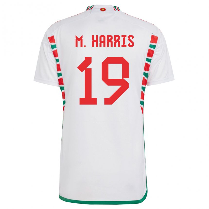 Kobiety Walii Mark Harris #19 Biały Wyjazdowa Koszulka 22-24 Koszulki Klubowe