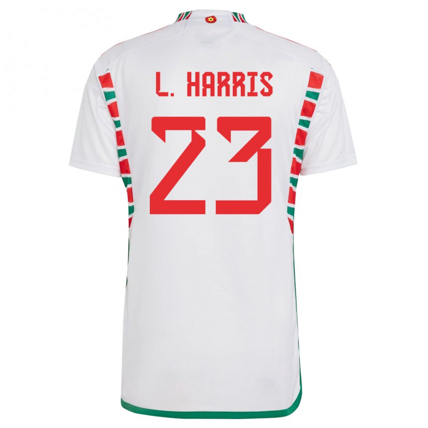 Kobiety Walii Luke Harris #23 Biały Wyjazdowa Koszulka 22-24 Koszulki Klubowe