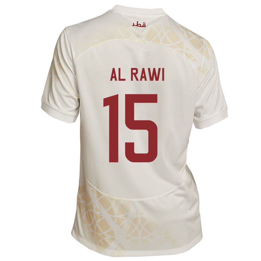 Kobiety Kataru Bassam Al Rawi #15 Złoty Beżowy Wyjazdowa Koszulka 22-24 Koszulki Klubowe