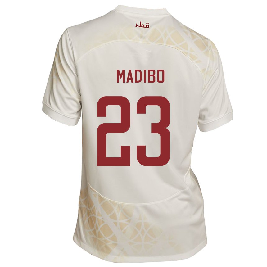 Kobiety Kataru Assim Madibo #23 Złoty Beżowy Wyjazdowa Koszulka 22-24 Koszulki Klubowe