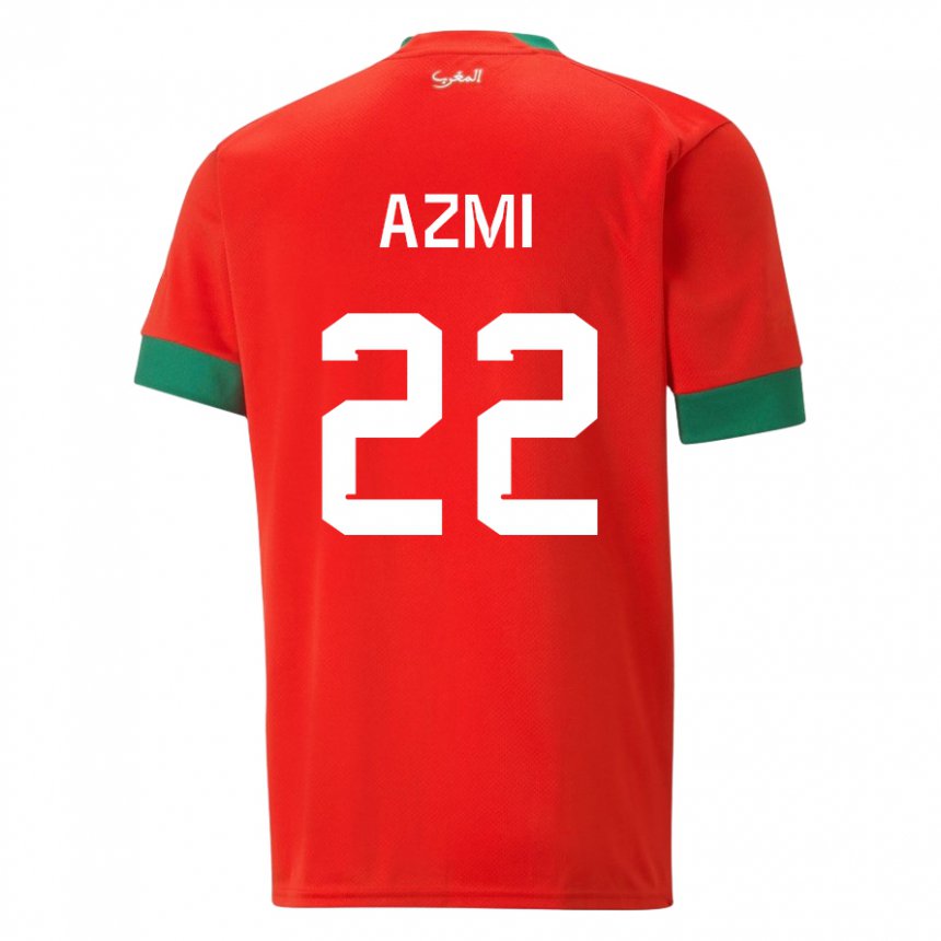 Dzieci Maroka Ahmed Azmi #22 Czerwony Domowa Koszulka 22-24 Koszulki Klubowe