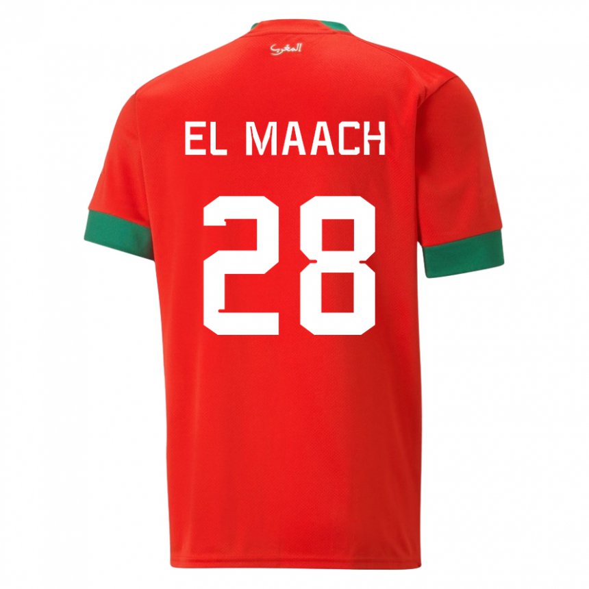 Dzieci Maroka Fouad El Maach #28 Czerwony Domowa Koszulka 22-24 Koszulki Klubowe