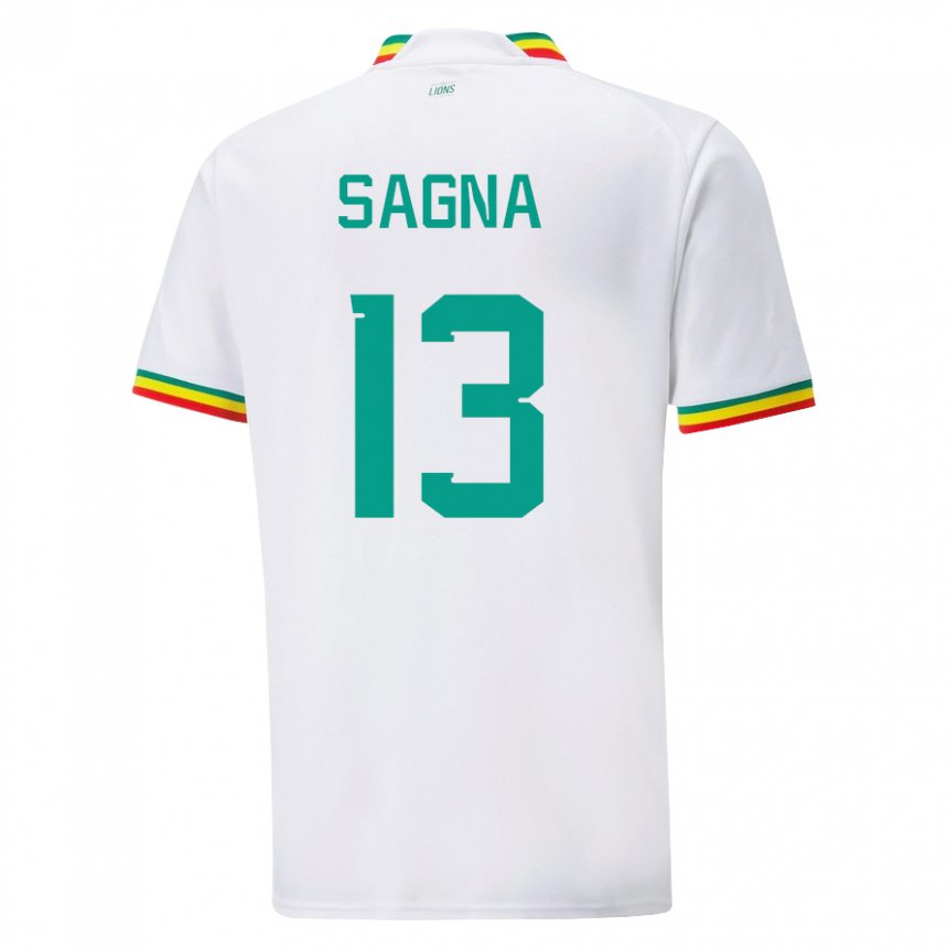 Dzieci Senegalu Jeannette Sagna #13 Biały Domowa Koszulka 22-24 Koszulki Klubowe