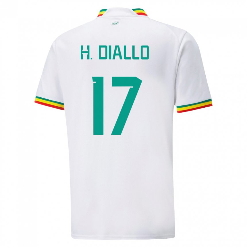 Dzieci Senegalu Hapsatou Malado Diallo #17 Biały Domowa Koszulka 22-24 Koszulki Klubowe