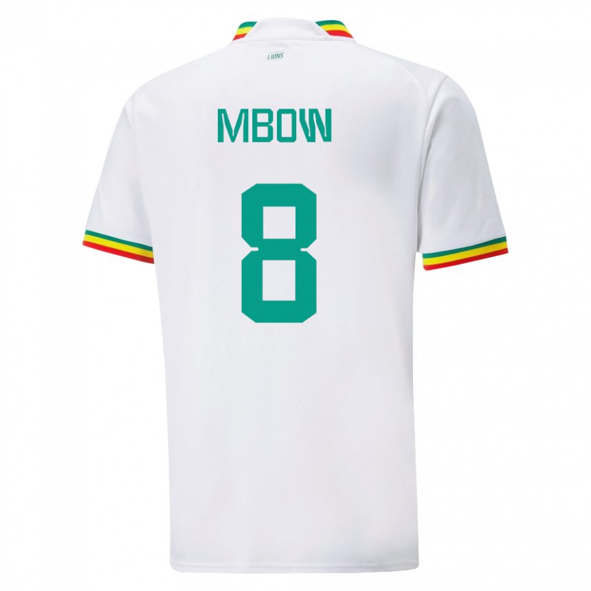 Dzieci Senegalu Mamadou Mbow #8 Biały Domowa Koszulka 22-24 Koszulki Klubowe