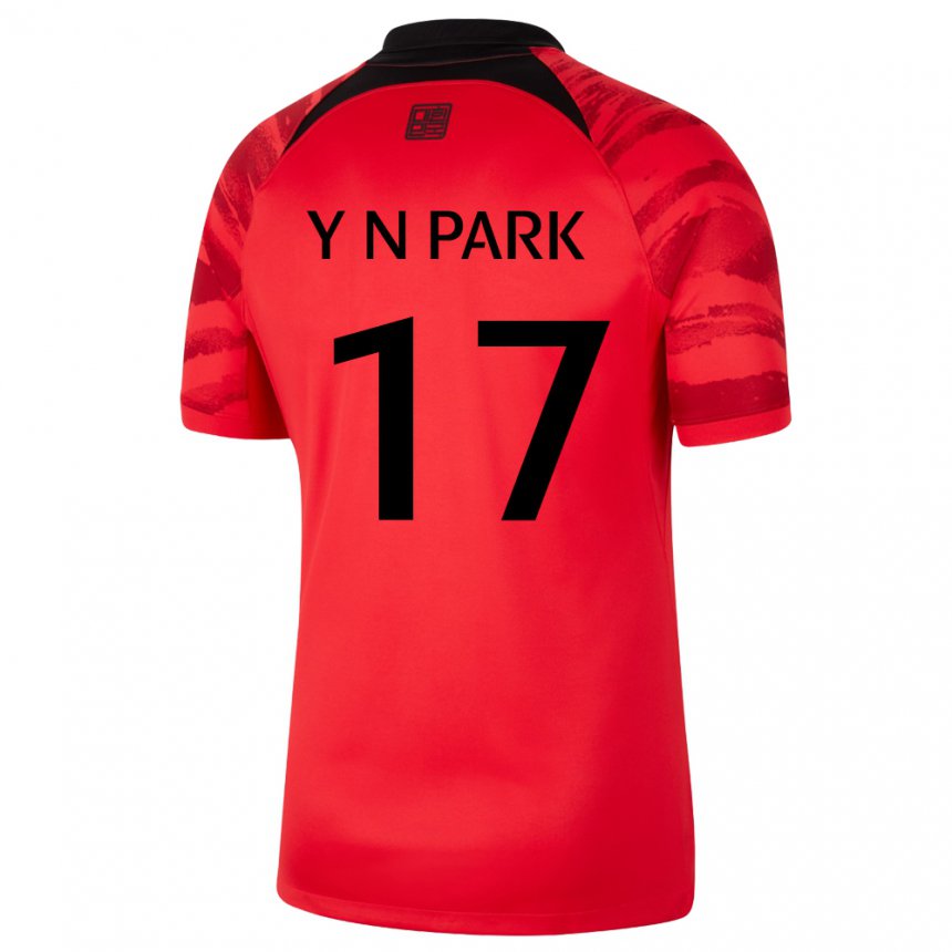Dzieci Korei Południowej Park Ye Na #17 Czerwony Czarny Domowa Koszulka 22-24 Koszulki Klubowe