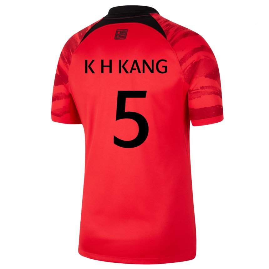 Dzieci Korei Południowej Kang Kyo Hun #5 Czerwony Czarny Domowa Koszulka 22-24 Koszulki Klubowe