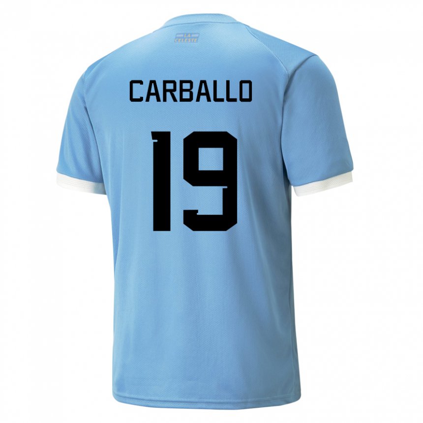 Dzieci Urugwaju Wendy Carballo #19 Niebieski Domowa Koszulka 22-24 Koszulki Klubowe