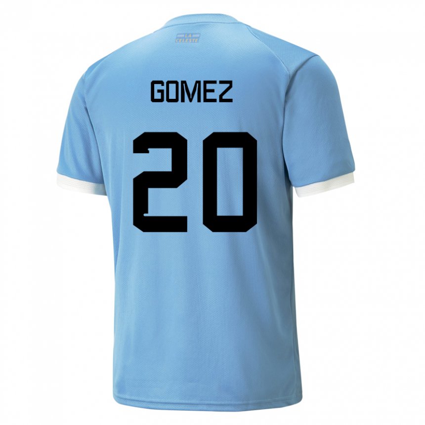 Dzieci Urugwaju Luciana Gomez #20 Niebieski Domowa Koszulka 22-24 Koszulki Klubowe
