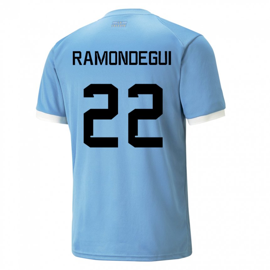 Dzieci Urugwaju Sofia Ramondegui #22 Niebieski Domowa Koszulka 22-24 Koszulki Klubowe