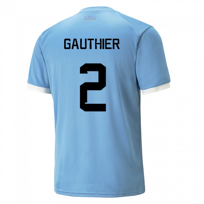 Dzieci Urugwaju Valentin Gauthier #2 Niebieski Domowa Koszulka 22-24 Koszulki Klubowe