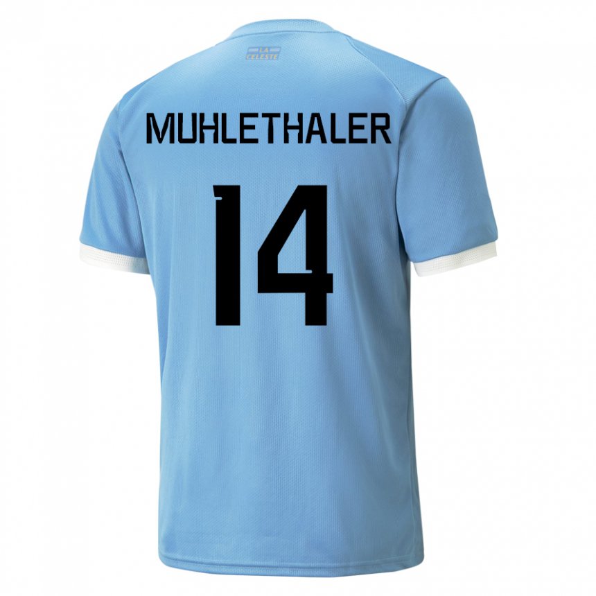 Dzieci Urugwaju Stiven Muhlethaler #14 Niebieski Domowa Koszulka 22-24 Koszulki Klubowe