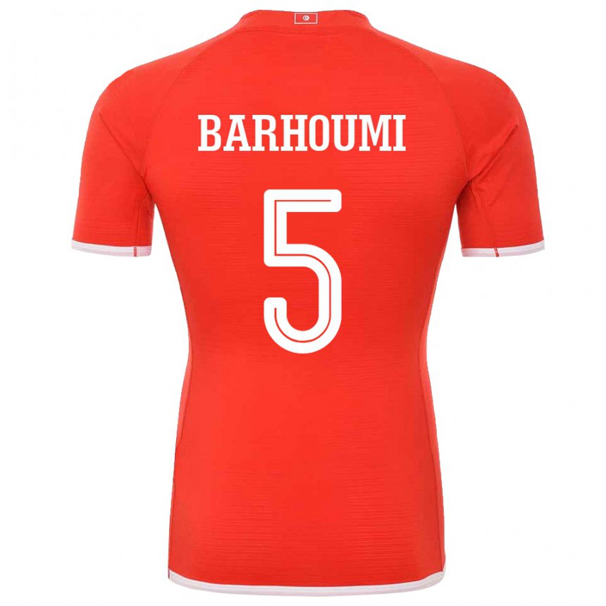 Dzieci Tunezji Jasmina Barhoumi #5 Czerwony Domowa Koszulka 22-24 Koszulki Klubowe