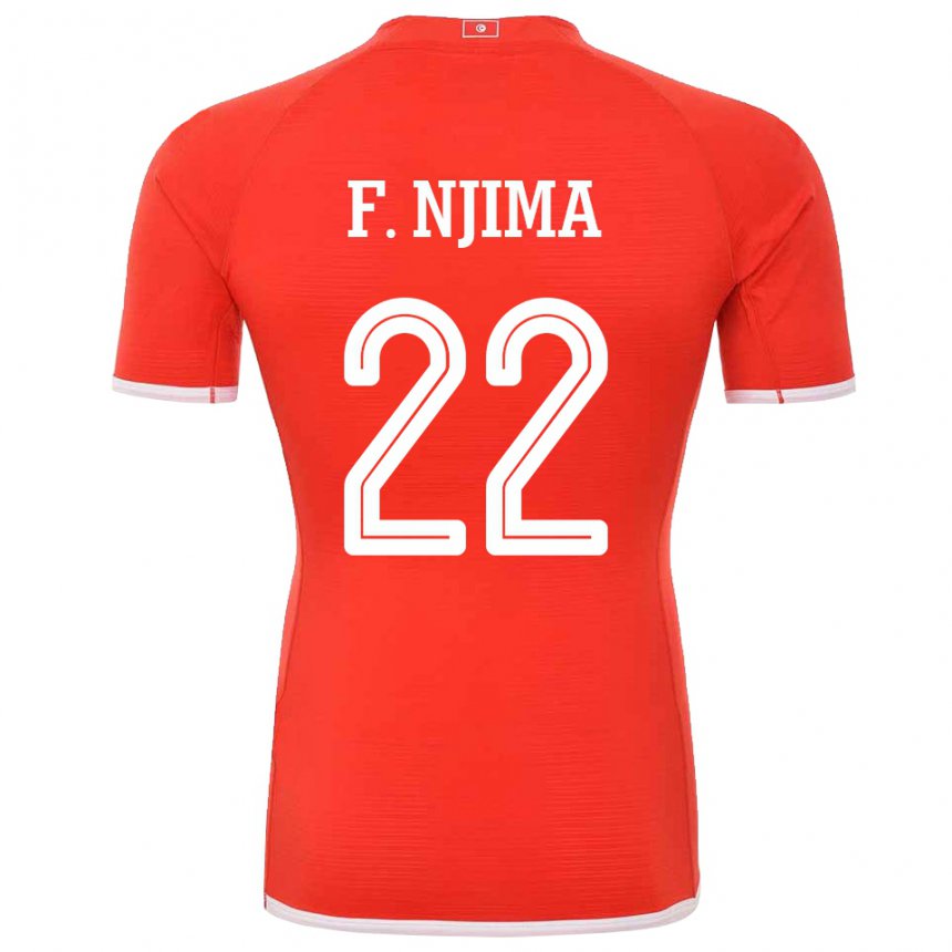 Dzieci Tunezji Firas Ben Njima #22 Czerwony Domowa Koszulka 22-24 Koszulki Klubowe