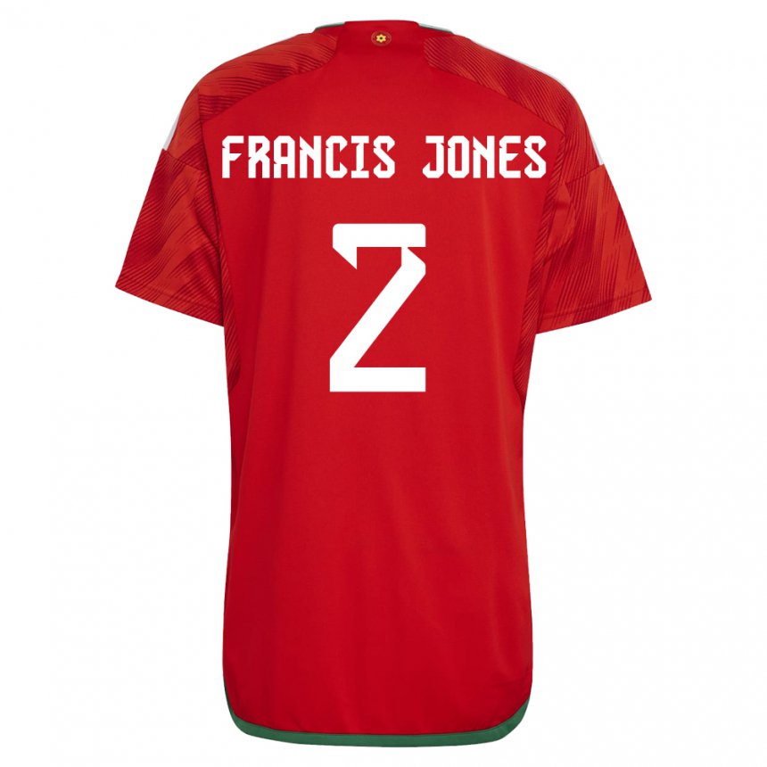 Dzieci Walii Maria Francis Jones #2 Czerwony Domowa Koszulka 22-24 Koszulki Klubowe
