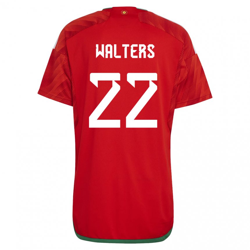 Dzieci Walii Georgia Walters #22 Czerwony Domowa Koszulka 22-24 Koszulki Klubowe