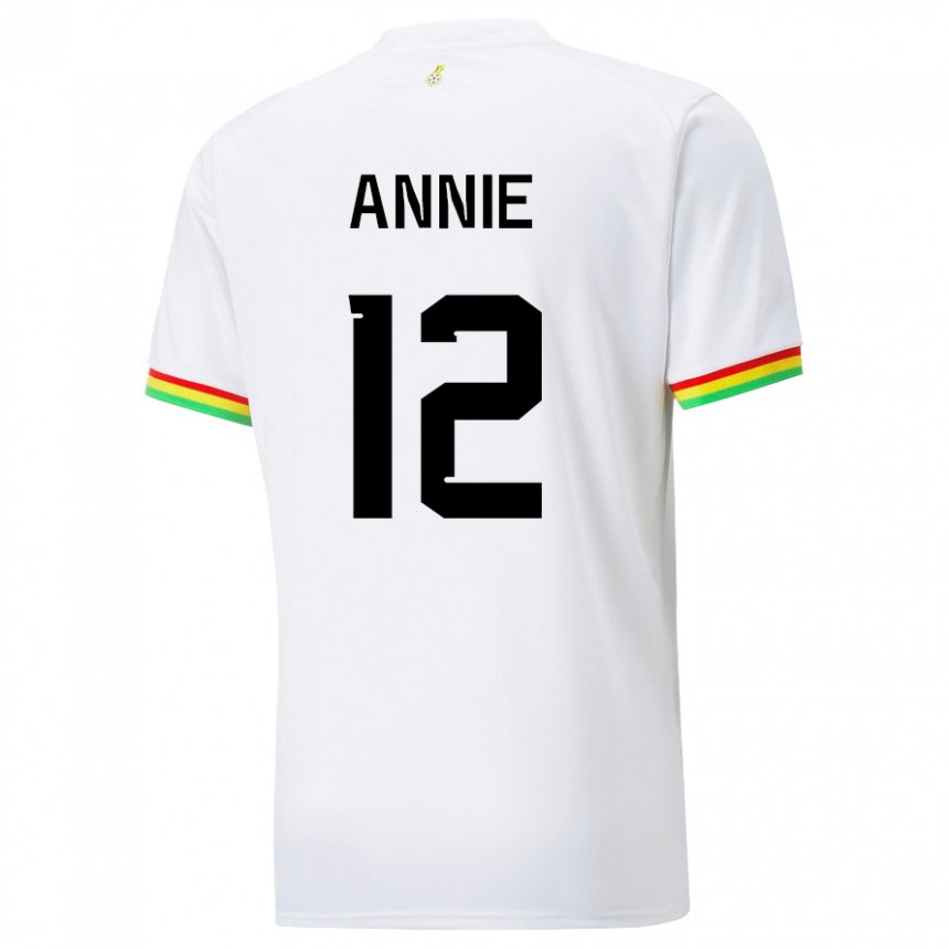 Dzieci Ghany Henrietta Annie #12 Biały Domowa Koszulka 22-24 Koszulki Klubowe