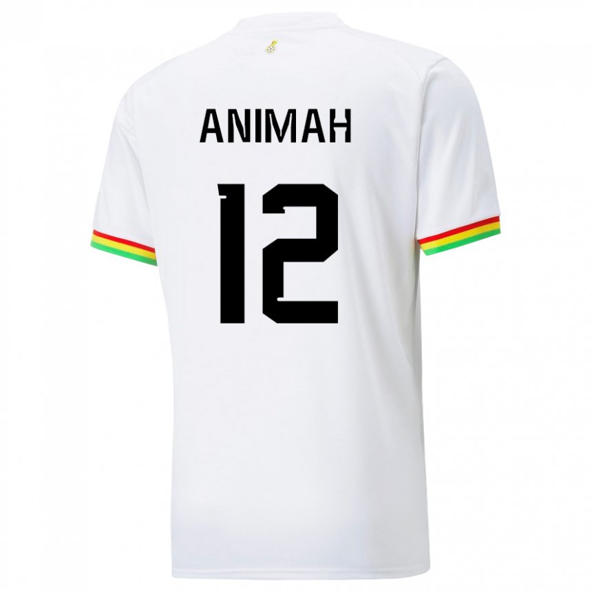 Dzieci Ghany Grace Animah #12 Biały Domowa Koszulka 22-24 Koszulki Klubowe