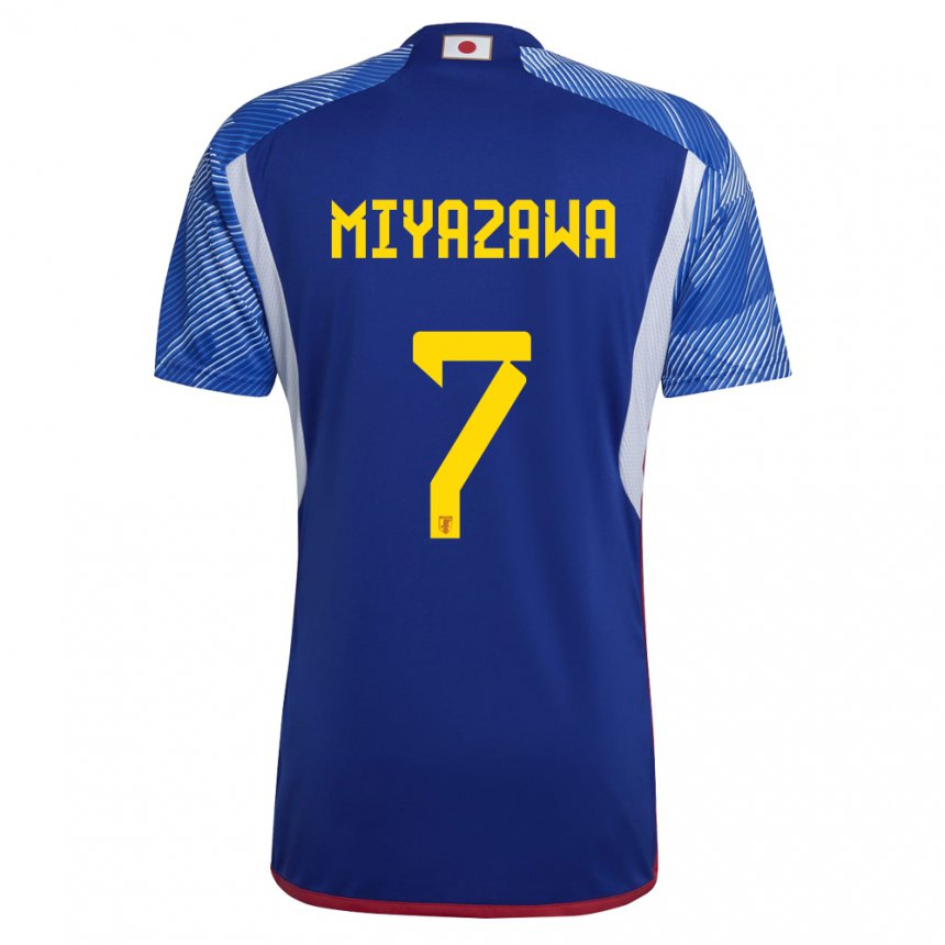 Dzieci Japonii Hinata Miyazawa #7 Królewski Niebieski Domowa Koszulka 22-24 Koszulki Klubowe