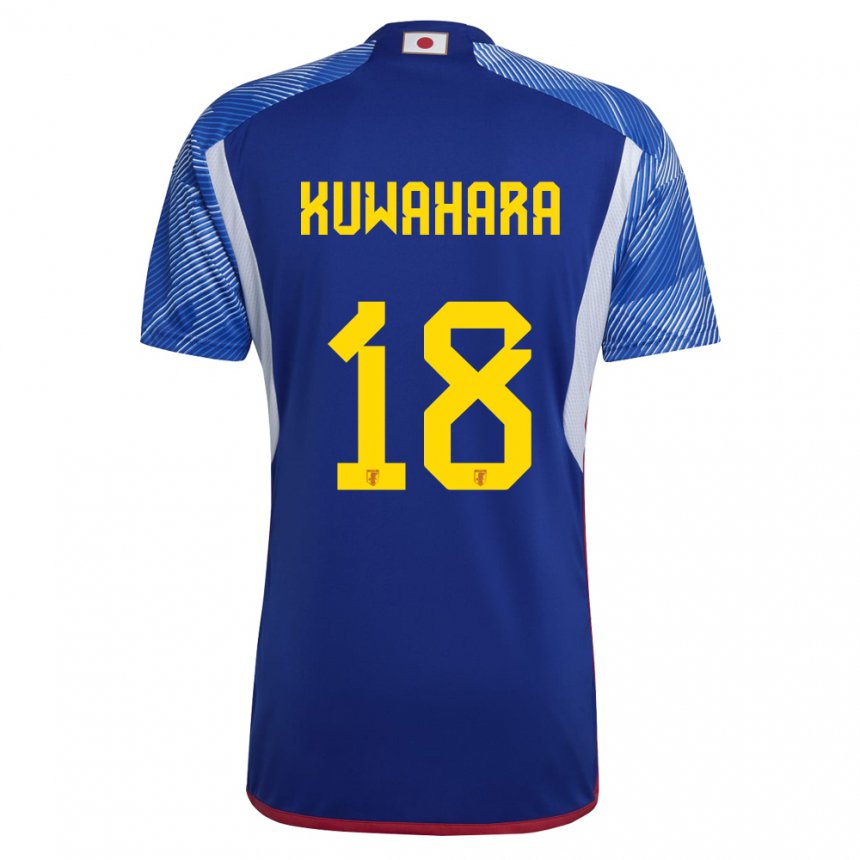 Dzieci Japonii Rikuto Kuwahara #18 Królewski Niebieski Domowa Koszulka 22-24 Koszulki Klubowe