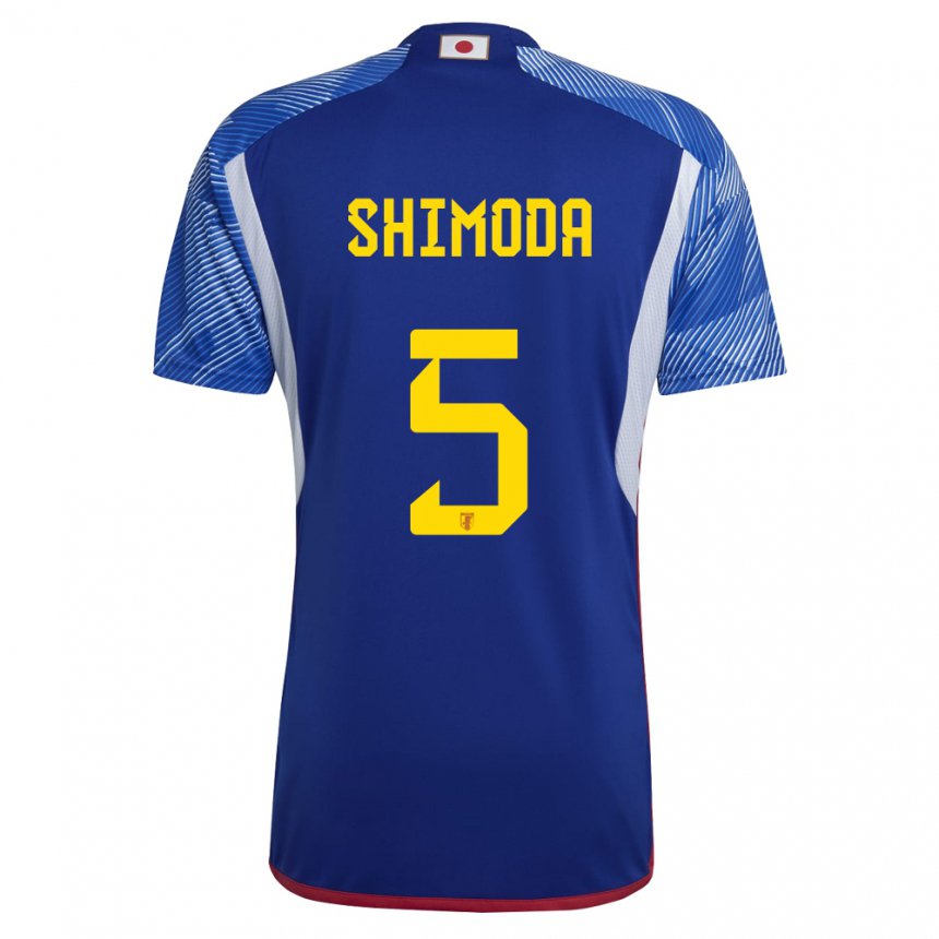 Dzieci Japonii Yoshihiro Shimoda #5 Królewski Niebieski Domowa Koszulka 22-24 Koszulki Klubowe