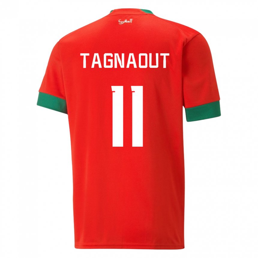 Dzieci Maroka Fatima Tagnaout #11 Czerwony Domowa Koszulka 22-24 Koszulki Klubowe