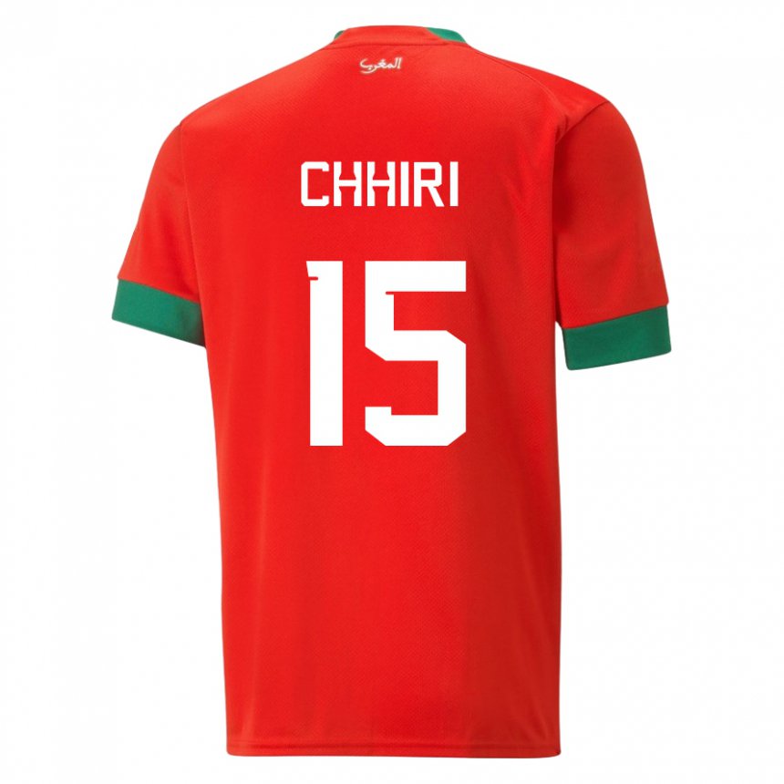 Dzieci Maroka Ghizlane Chhiri #15 Czerwony Domowa Koszulka 22-24 Koszulki Klubowe