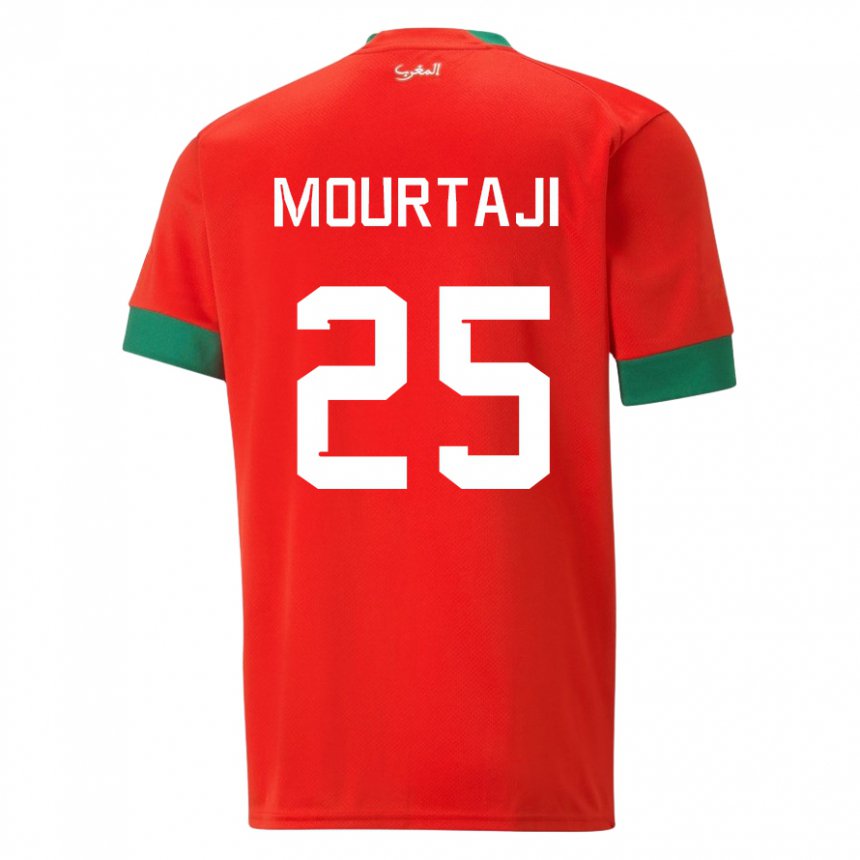 Dzieci Maroka Chaymaa Mourtaji #25 Czerwony Domowa Koszulka 22-24 Koszulki Klubowe