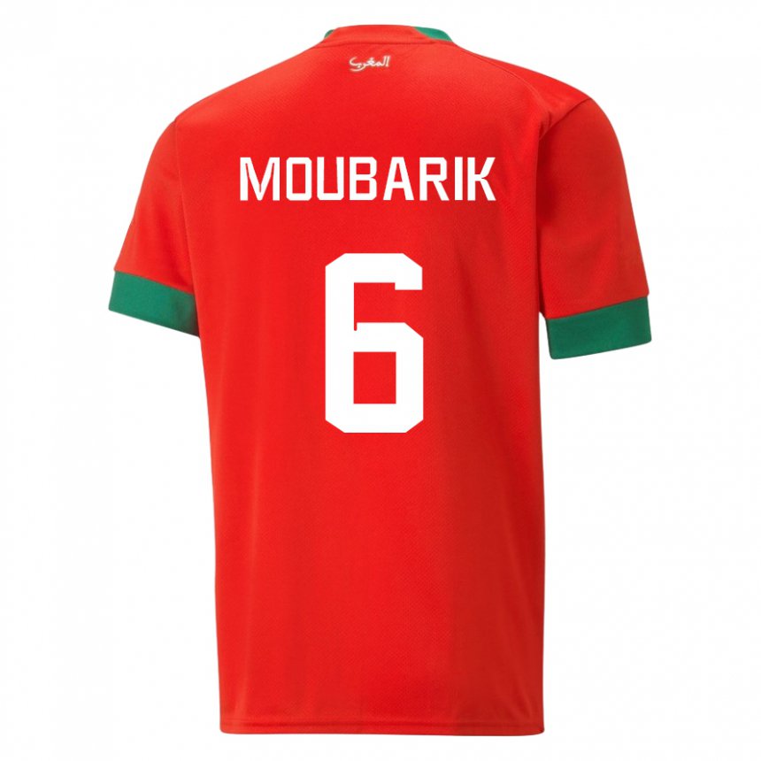 Dzieci Maroka El Mehdi Moubarik #6 Czerwony Domowa Koszulka 22-24 Koszulki Klubowe