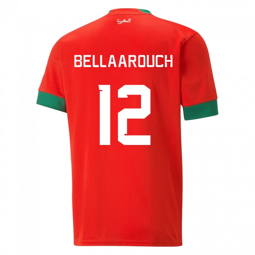 Dzieci Maroka Alaa Bellaarouch #12 Czerwony Domowa Koszulka 22-24 Koszulki Klubowe