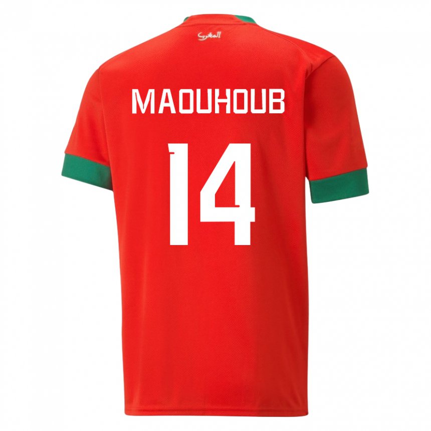 Dzieci Maroka El Mehdi Maouhoub #14 Czerwony Domowa Koszulka 22-24 Koszulki Klubowe
