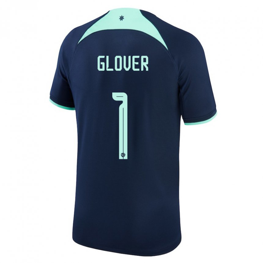 Dzieci Australii Thomas Glover #1 Ciemny Niebieski Wyjazdowa Koszulka 22-24 Koszulki Klubowe