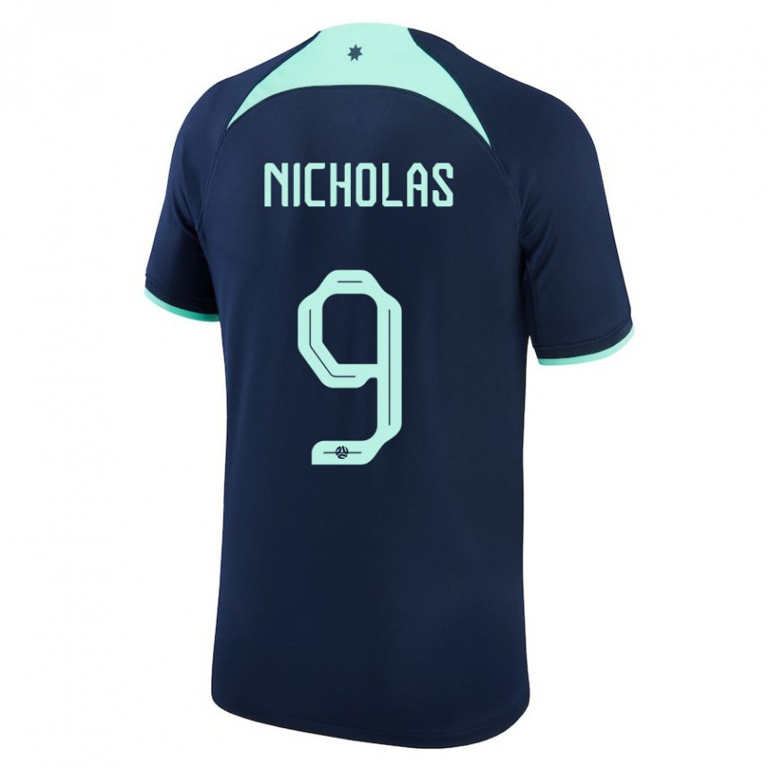 Dzieci Australii Nicholas Dagostino #9 Ciemny Niebieski Wyjazdowa Koszulka 22-24 Koszulki Klubowe