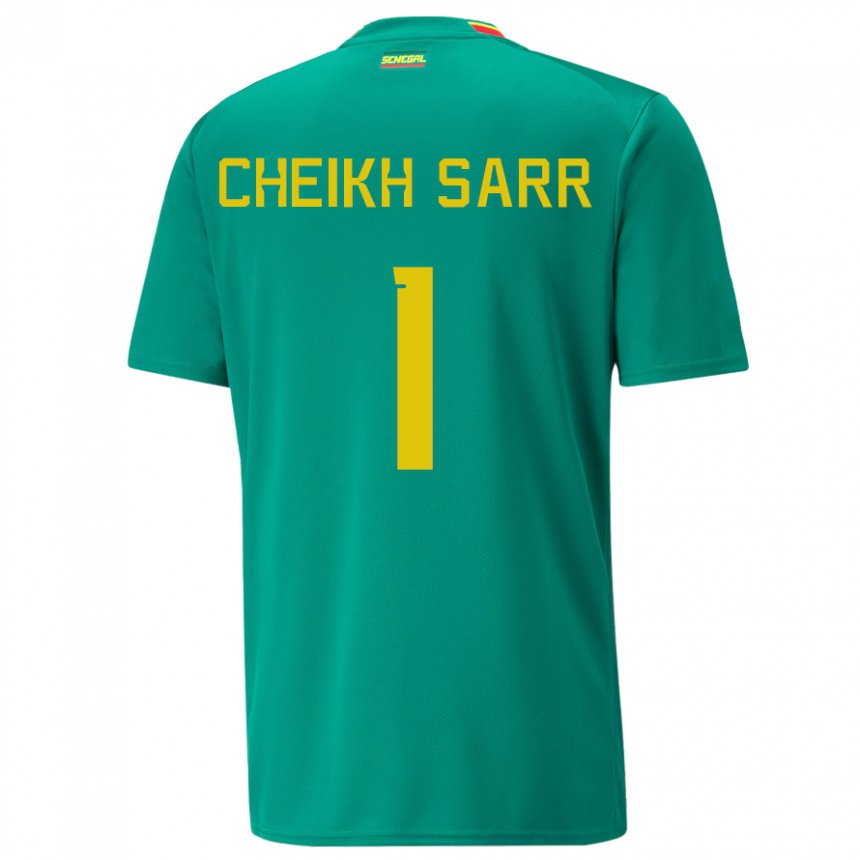 Dzieci Senegalu Cheikh Sarr #1 Zielony Wyjazdowa Koszulka 22-24 Koszulki Klubowe