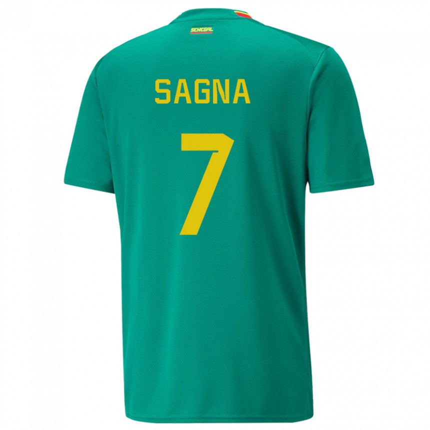 Dzieci Senegalu Amadou Sagna #7 Zielony Wyjazdowa Koszulka 22-24 Koszulki Klubowe