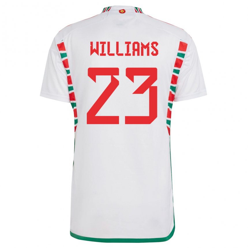 Dzieci Walii Chloe Williams #23 Biały Wyjazdowa Koszulka 22-24 Koszulki Klubowe