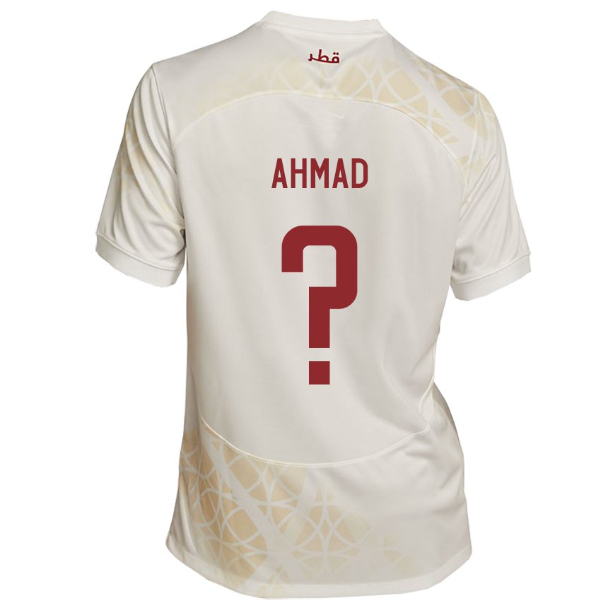Dzieci Kataru Homam Ahmad #0 Złoty Beżowy Wyjazdowa Koszulka 22-24 Koszulki Klubowe