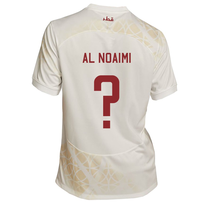 Dzieci Kataru Mohammad Al Noaimi #0 Złoty Beżowy Wyjazdowa Koszulka 22-24 Koszulki Klubowe