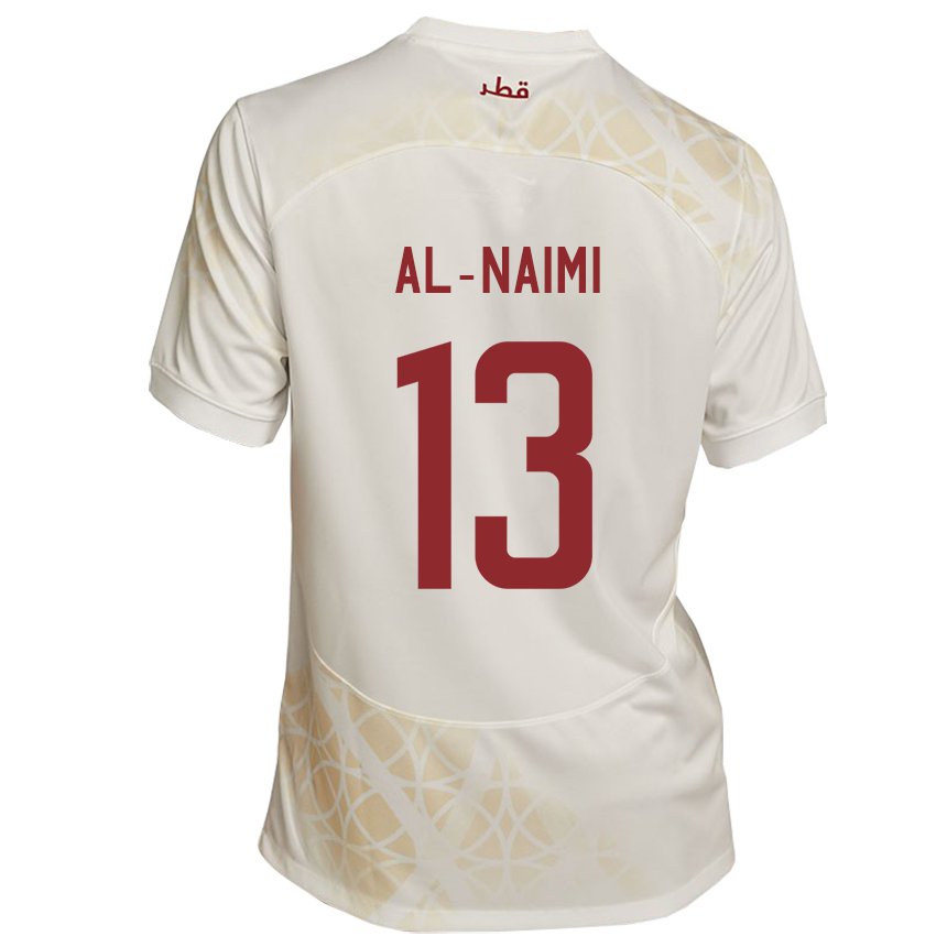Dzieci Kataru Zahra Al Naimi #13 Złoty Beżowy Wyjazdowa Koszulka 22-24 Koszulki Klubowe