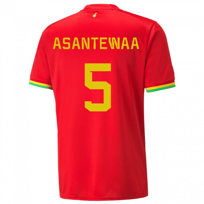 Dzieci Ghany Grace Asantewaa #5 Czerwony Wyjazdowa Koszulka 22-24 Koszulki Klubowe