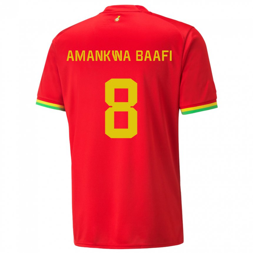 Dzieci Ghany Yaw Amankwa Baafi #8 Czerwony Wyjazdowa Koszulka 22-24 Koszulki Klubowe